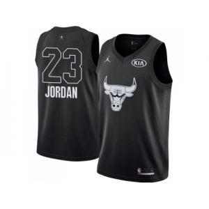 Men Nike Chicago Bulls #23 Michael Jordan Black NBA Jordan Swingman 2018 All-Star Game Jersey