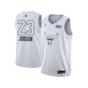 Men Nike Chicago Bulls #23 Michael Jordan White NBA Jordan Swingman 2018 All-Star Game Jersey