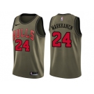 Men Nike Chicago Bulls #24 Lauri Markkanen Green Salute to Service NBA Swingman Jersey