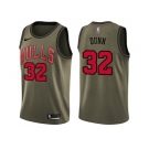 Men Nike Chicago Bulls #32 Kris Dunn Green Salute to Service NBA Swingman Jersey