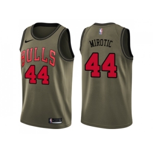 Men Nike Chicago Bulls #44 Nikola Mirotic Green Salute to Service NBA Swingman Jersey