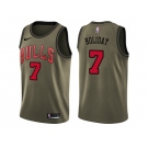 Men Nike Chicago Bulls #7 Justin Holiday Green Salute to Service NBA Swingman Jersey