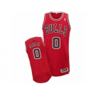 Men's Adidas Chicago Bulls #0 Isaiah Canaan Authentic Red Road NBA Jersey