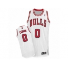 Men's Adidas Chicago Bulls #0 Isaiah Canaan Authentic White Home NBA Jersey