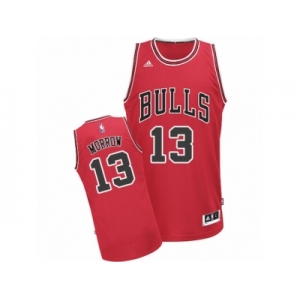 Men's Adidas Chicago Bulls #13 Anthony Morrow Swingman Red Road NBA Jersey