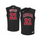 Men's Adidas Chicago Bulls #21 Jimmy Butler Authentic Black Fashion NBA Jersey