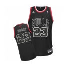 Men's Adidas Chicago Bulls #23 Michael Jordan Swingman Black Shadow NBA Jersey