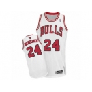 Men's Adidas Chicago Bulls #24 Lauri Markkanen Authentic White Home NBA Jersey