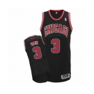 Men's Adidas Chicago Bulls #3 Dwyane Wade Authentic Black Alternate NBA Jersey