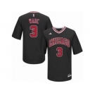 Men's Adidas Chicago Bulls #3 Dwyane Wade Authentic Black Short Sleeve NBA Jersey