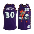 Men's Adidas Chicago Bulls #30 Scottie Pippen Swingman Purple 1995 All Star Throwback NBA Jersey