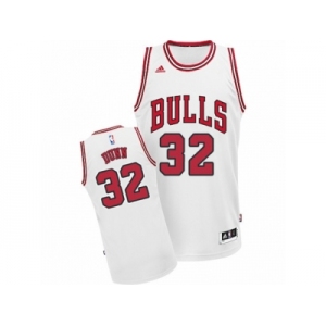 Men's Adidas Chicago Bulls #32 Kris Dunn Swingman White Home NBA Jersey