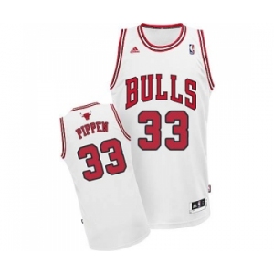 Men's Adidas Chicago Bulls #33 Scottie Pippen Swingman White Home NBA Jersey