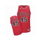 Men's Adidas Chicago Bulls #45 Denzel Valentine Swingman Red Road NBA Jersey