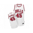 Men's Adidas Chicago Bulls #45 Denzel Valentine Swingman White Home NBA Jersey