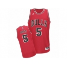 Men's Adidas Chicago Bulls #5 Bobby Portis Swingman Red Road NBA Jersey