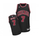 Men's Adidas Chicago Bulls #7 Justin Holiday Swingman Black Alternate NBA Jersey