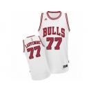 Men's Adidas Chicago Bulls #77 Joffrey Lauvergne Swingman White Home NBA Jersey