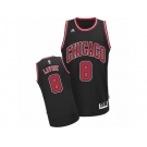 Men's Adidas Chicago Bulls #8 Zach LaVine Swingman Black Alternate NBA Jersey