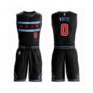 Men's Chicago Bulls #0 Coby White Authentic Black Basketball Suit Jersey - City Edition