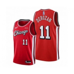 Men's Chicago Bulls #11 DeMar DeRozan 75th Anniversary Red Edition Swingman Stitched Basketball Jersey