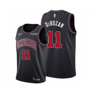 Men's Chicago Bulls #11 DeMar DeRozan Black Edition Swingman Stitched Basketball Jersey