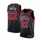 Men's Chicago Bulls #22 Otto Porter Swingman Black Finished Basketball Jersey - Statement Edition