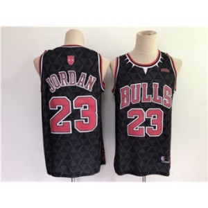 Men's Chicago Bulls #23 Michael Jordan Black Stitched Basketball Jersey