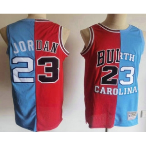 Men's Chicago Bulls #23 Michael Jordan Blue Red Two Tone Stitched Hardwood Classic Swingman Jersey