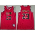 Men's Chicago Bulls #23 Michael Jordan Red Chinese Hardwood Classics Soul Swingman Throwback Jersey