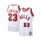 Men's Chicago Bulls #23 Michael Jordan White 1984-85 Throwback Stitched Basketball Jersey