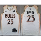 Men's Chicago Bulls #23 Michael Jordan White 2024 City Edition Stitched Basketball Jersey