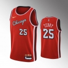 Mens Chicago Bulls #25 Dalen Terry Red Stitched Basketball Jersey