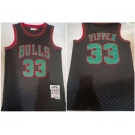 Men's Chicago Bulls #33 Scottie Pippen Black 1997-98 Finals Throwback Stitched Basketball Jersey