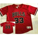 Men's Chicago Bulls #33 Scottie Pippen Red Short Sleeved AU Throwback Jersey