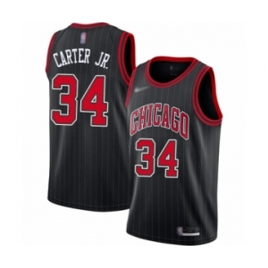 Men's Chicago Bulls #34 Wendell Carter Jr. Authentic Black Finished Basketball Jersey - Statement Edition