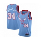 Men's Chicago Bulls #34 Wendell Carter Jr. Authentic Blue Basketball Jersey - 2019-20 City Edition