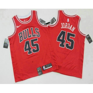 Men's Chicago Bulls #45 Michael Jordan Red 2019 Nike Swingman Printed NBA Jersey