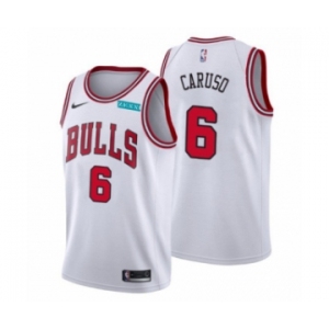 Men's Chicago Bulls #6 Alex Caruso White Edition Swingman Stitched Basketball Jersey