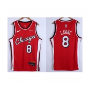 Men's Chicago Bulls  #8 Zach LaVine 75th Anniversary Red Edition Swingman Stitched Basketball Jersey