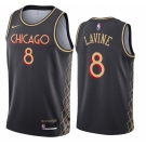 Men's Chicago Bulls #8 Zach LaVine Black Basketball Jersey 2020-2021 City Edition