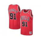 Men's Chicago Bulls #91 Dennis Rodman Mitchell & Ness 1997-1998 Hardwood Classics Jersey - Red