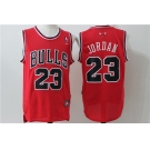 Men's Mitchell and Ness Chicago Bulls #23 Michael Jordan Red Throwback Basketball Jersey