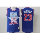 Men's Mitchell and Ness Chicago Bulls #23 Michael Jordan Swingman Blue 1992 All Star Throwback NBA Jersey