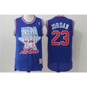 Men's Mitchell and Ness Chicago Bulls #23 Michael Jordan Swingman Blue 1992 All Star Throwback NBA Jersey