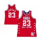 Men's Mitchell and Ness Chicago Bulls #23 Michael Jordan Swingman Red 1992 All Star Throwback NBA Jersey