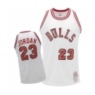 Men's Mitchell and Ness Chicago Bulls #23 Michael Jordan Swingman White Throwback NBA Jersey