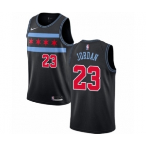 Men's Nike Chicago Bulls #23 Michael Jordan Swingman Black NBA Jersey - City Edition