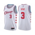 Men's Nike Chicago Bulls #3 Omer Asik Authentic White NBA Jersey - City Edition