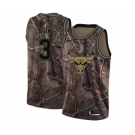 Men's Nike Chicago Bulls #3 Omer Asik Swingman Camo Realtree Collection NBA Jersey